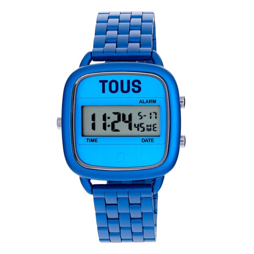 300358002_00 Reloj digital con brazalete de aluminio en color azul D-Logo - Imagen 1