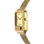 Reloj analógico y digital con brazalete de acero IPG dorado MARS - Imagen 2