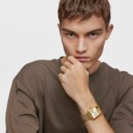 Reloj analógico y digital con brazalete de acero IPG dorado MARS - Imagen 5