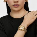 Reloj analógico y digital con brazalete de acero IPG dorado MARS - Imagen 6