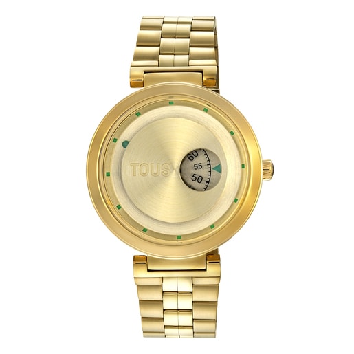 300358020_00 Reloj analógico con brazalete de acero IPG dorado MARS - Imagen 1