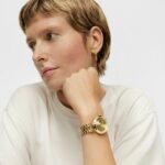 Reloj analógico con brazalete de acero IPG dorado MARS - Imagen 4