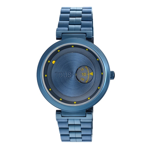 300358021_00 Reloj analógico con brazalete de acero IP azul MARS - Imagen 1