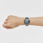Reloj analógico con brazalete de acero IP azul MARS - Imagen 4
