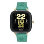Reloj smartwatch con correa de silicona verde D-Connect
