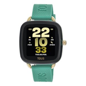 Reloj smartwatch con correa de silicona verde D-Connect