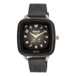Reloj smartwatch con correa de silicona negra D-Connect