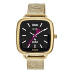 Reloj smartwatch con brazalete de acero IPG dorado D-Connect