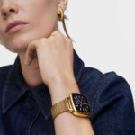Reloj smartwatch con brazalete de acero IPG dorado D-Connect - Imagen 5