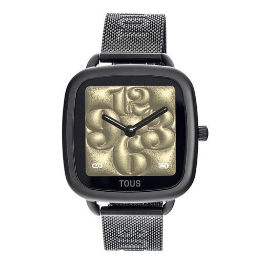 300358084_00 Reloj smartwatch con brazalete de acero IP negro D-Connect - Imagen 1