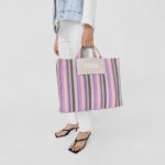 Shopping grande beige y rosa TOUS Stripes - Imagen 6