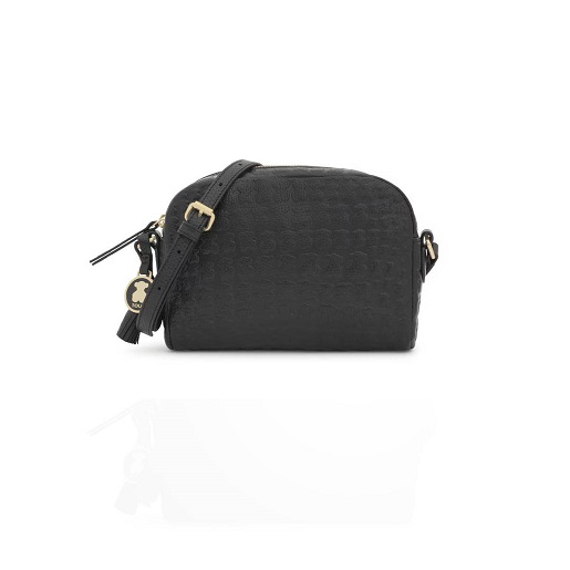 495900115_00 Bandolera Sherton de Piel en color negro - Imagen 1