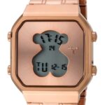 Reloj digital D-Bear SQ de acero IP rosado - Imagen 2