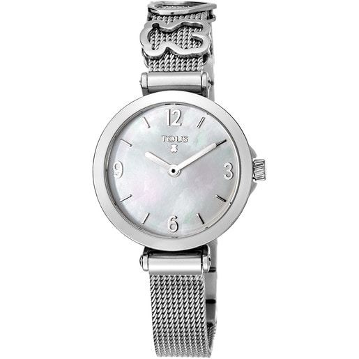 700350155_00 Reloj analógico Icon Charms de acero con nácar - Imagen 1