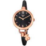 Reloj analógico Hold de acero IP rosado con correa de acero IP negro - Imagen 3
