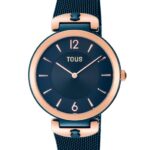 Reloj analógico S-Mesh bicolor acero/IP rosado y azul - Imagen 3