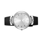 Reloj analógico S-Mesh de acero con correa de silicona negra - Imagen 2
