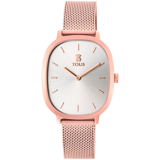 900350395_00 Reloj analógico Heritage de acero IP rosado - Imagen 1