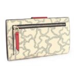 Mediana Billetera Flat Kaos Icon Multi Beige - Rojo - Imagen 2