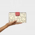 Mediana Billetera Flat Kaos Icon Multi Beige - Rojo - Imagen 4