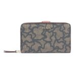 Mediana Billetera Kaos Icon Multi Negro - Rosa