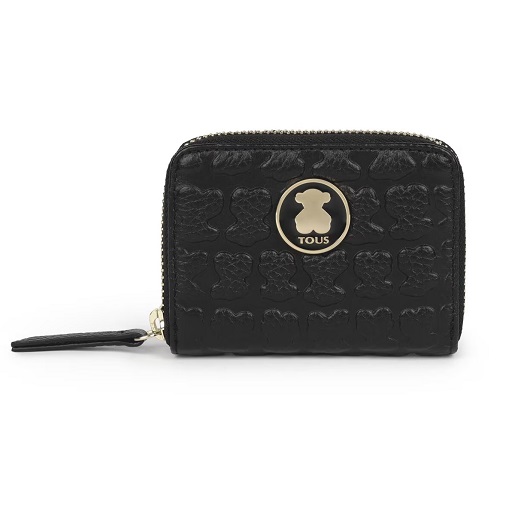 095960553_00 Monedero Mediano Sherton de Piel en color Negro - Imagen 1