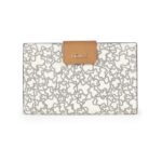 Billetera mediana Kaos Mini beige y negro