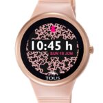 Reloj smartwatch Rond Connect de acero IP rosado con correa de silicona nude - Imagen 2