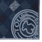 Foulard Kaos Mini Stamp de jacquard azul - Imagen 2