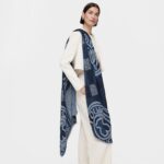 Foulard Kaos Mini Stamp de jacquard azul - Imagen 5