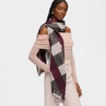 Foulard Kaos Mini Stripes de jacquard rosa - Imagen 4