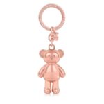 Llavero Oso Teddy Bear dorado rosa