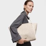 Capazo grande beige Kaos Mini Lines - Imagen 4