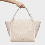 Capazo grande beige Kaos Mini Lines - Imagen 6
