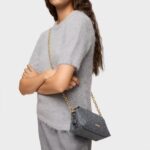 Minibolso gris oscuro Kaos Mini Lines - Imagen 4