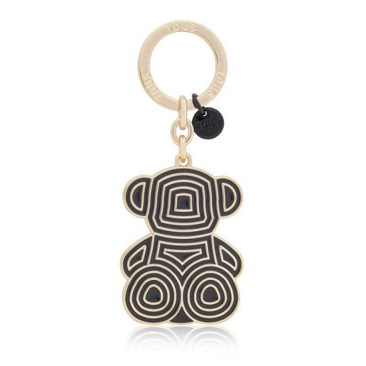 2002200451_00 Llavero Tous Bold Bear Lines Negro - Imagen 1