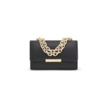 Bandolera pequeña negra Audree Leather