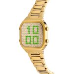 Reloj digital con brazalete de acero IPG dorado y caja con leds D-BEAR - Imagen 2