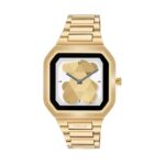 Reloj smartwatch con brazalete de acero dorado B-Connect