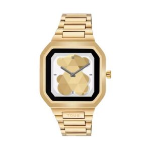 Reloj smartwatch con brazalete de acero dorado B-Connect