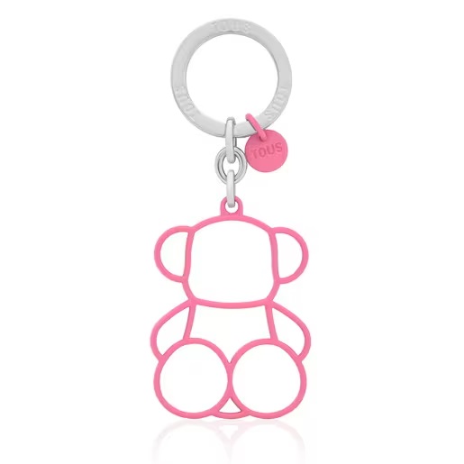 2002200713_00 Llavero rosa Silhouette Bold Bear - Imagen 1