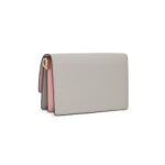Bandolera mediana gris y rosa Audree Saffiano - Imagen 2
