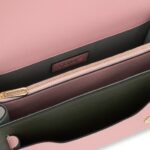 Bandolera mediana gris y rosa Audree Saffiano - Imagen 3