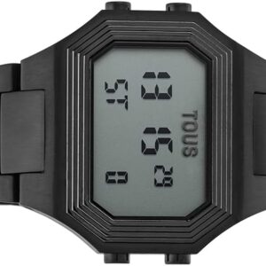 Reloj digital con brazalete de acero IP negro Emerald
