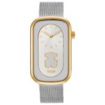Reloj analógico bicolor con silueta oso y brazalete de acero T-Band Club