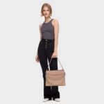 Shopper mediano topo Audree Saffiano - Imagen 5