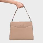 Shopper mediano topo Audree Saffiano - Imagen 6