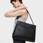 Shopper mediano negro Audree Saffiano - Imagen 4