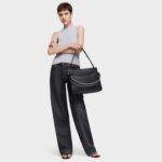 Shopper mediano negro Audree Saffiano - Imagen 5