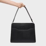 Shopper mediano negro Audree Saffiano - Imagen 6